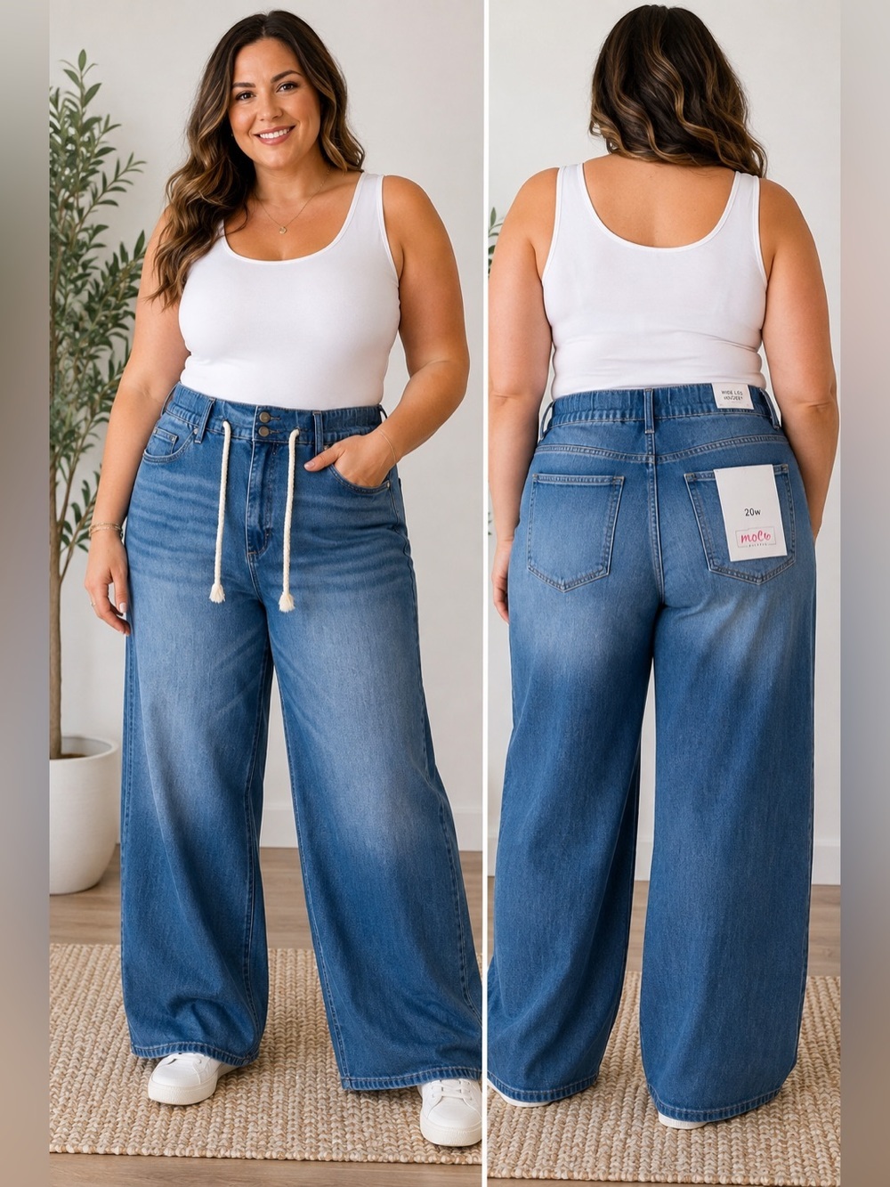 Wide Leg High-Rise Blue Women’s Jeans